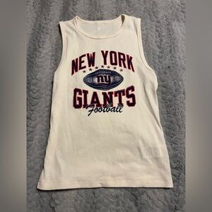 New York Giants Cream Ribbed Tank Top